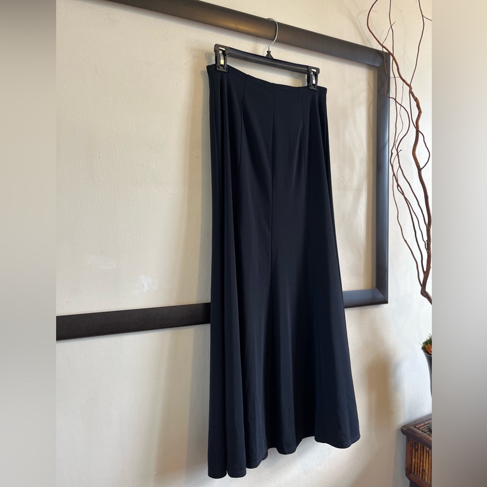 Martha B 70’s vintage black long A line skirt